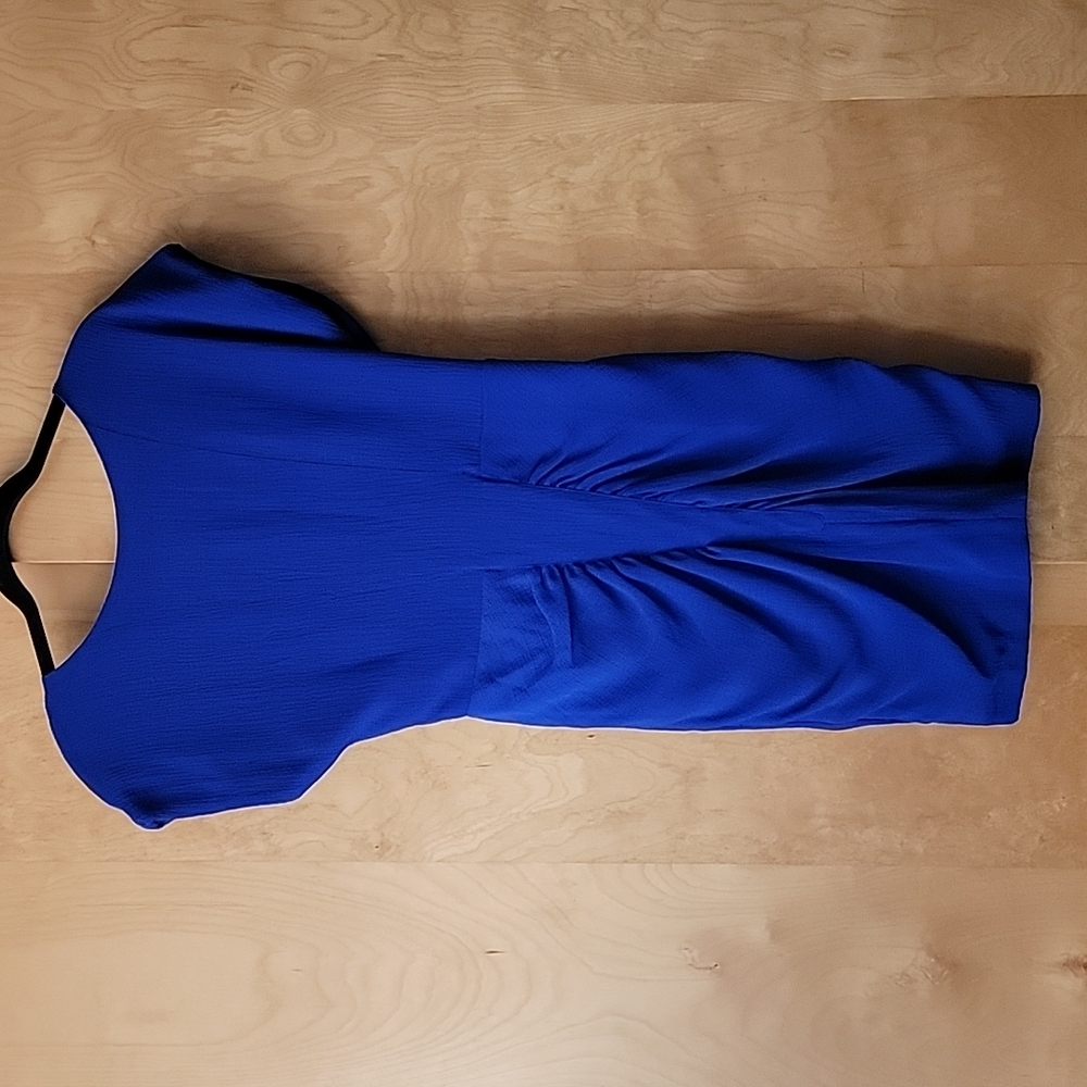 Silence + Noise Open Back Blue Mini Dress